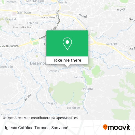 Iglesia Católica Tirrases map