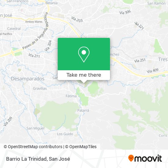 Barrio La Trinidad map