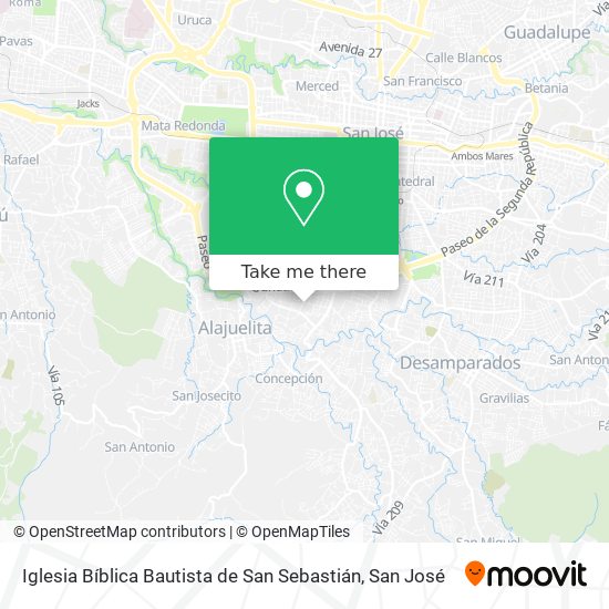 Iglesia Bíblica Bautista de San Sebastián map