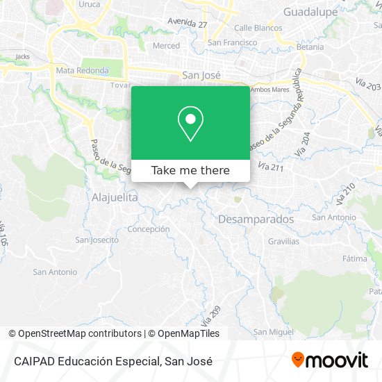 CAIPAD Educación Especial map