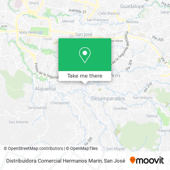 Mapa de Distribuidora Comercial Hermanos Marín