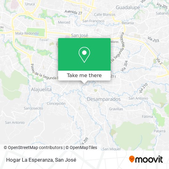 Hogar La Esperanza map