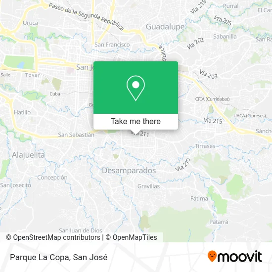 Parque La Copa map