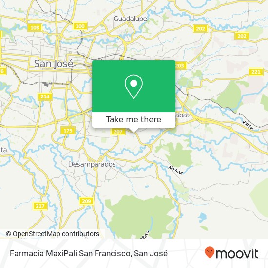 Farmacia MaxiPalí San Francisco map