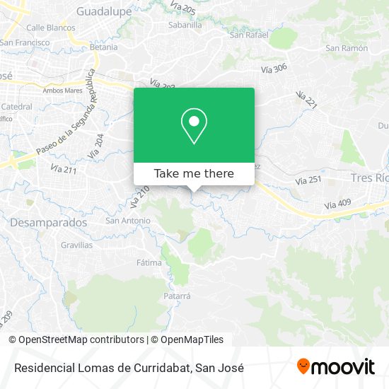 Residencial Lomas de Curridabat map