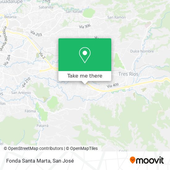 Fonda Santa Marta map