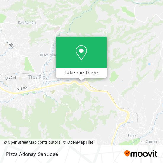 Pizza Adonay map