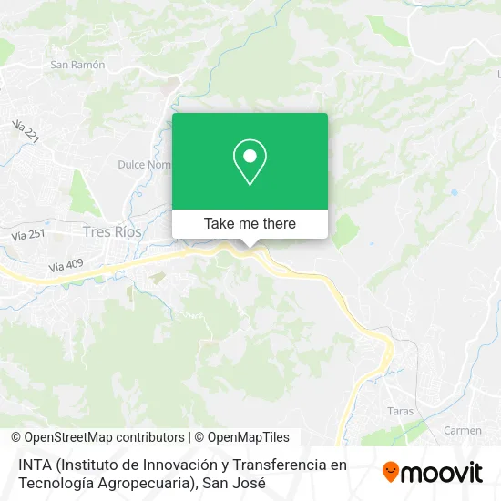 Mapa de INTA (Instituto de Innovación y Transferencia en Tecnología Agropecuaria)