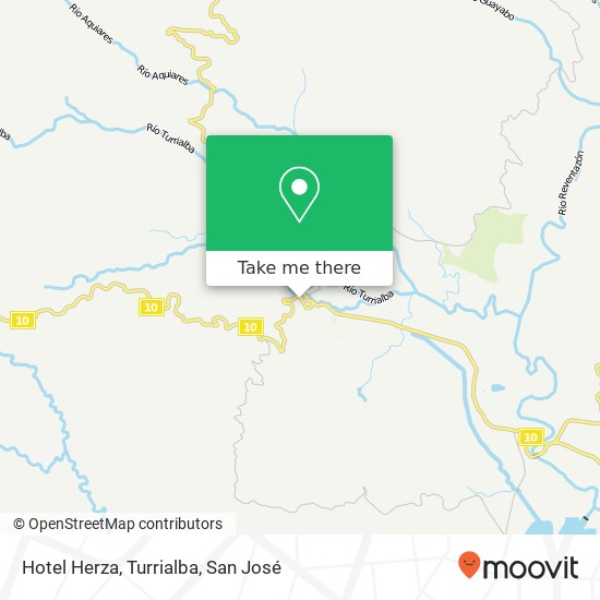 Hotel Herza, Turrialba map