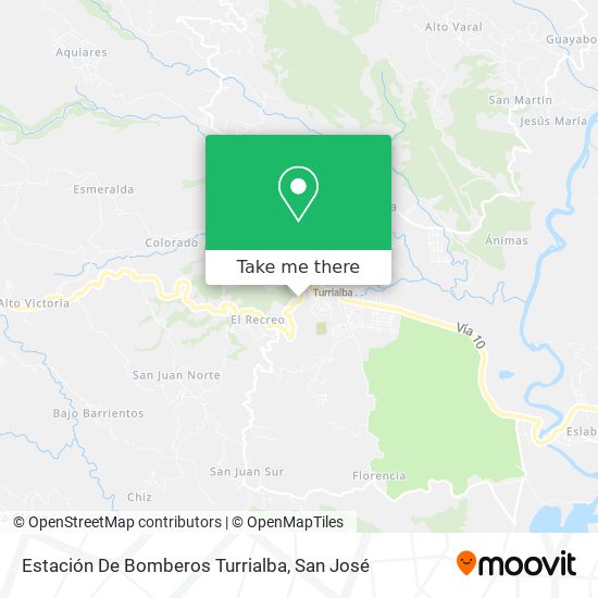Estación De Bomberos Turrialba map