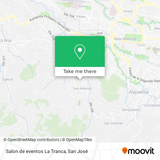 Salon de eventos La Tranca map