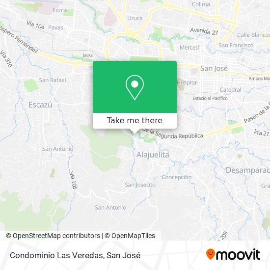 Condominio Las Veredas map
