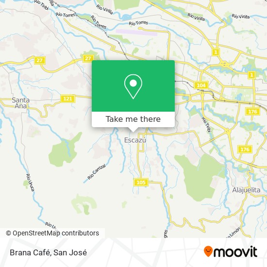 Brana Café map