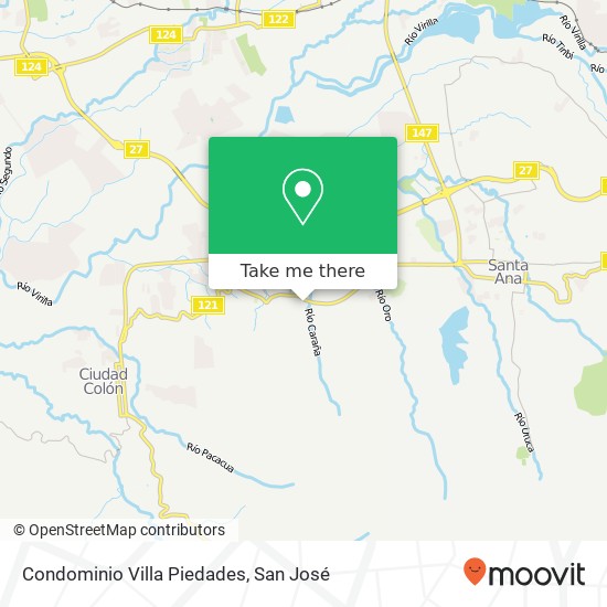 Condominio Villa Piedades map