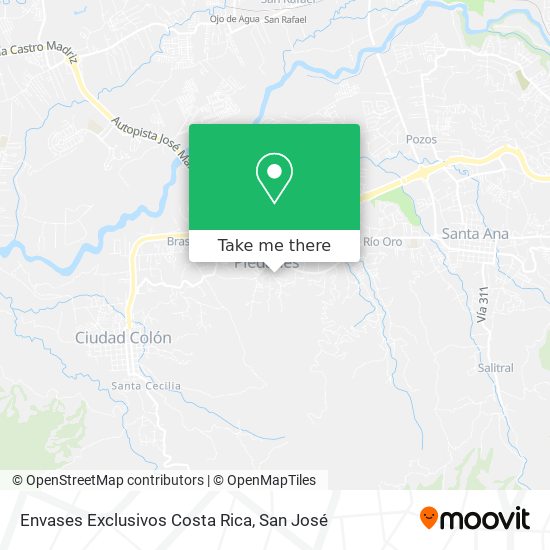 Envases Exclusivos Costa Rica map