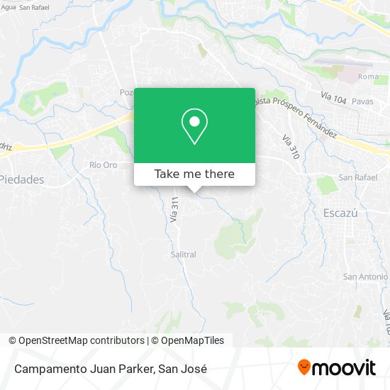 Campamento Juan Parker map