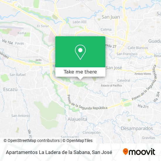 Apartamentos La Ladera de la Sabana map