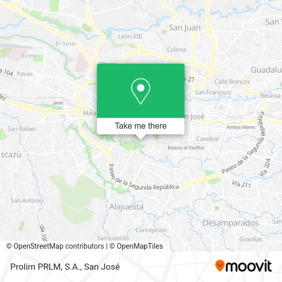 Mapa de Prolim PRLM, S.A.