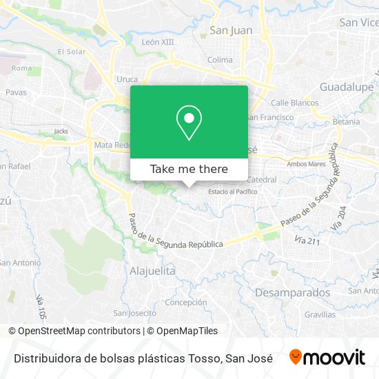 Distribuidora de bolsas plásticas Tosso map