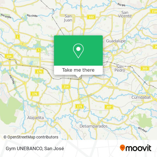 Gym UNEBANCO map