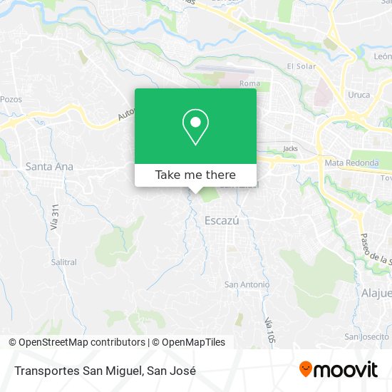 Transportes San Miguel map