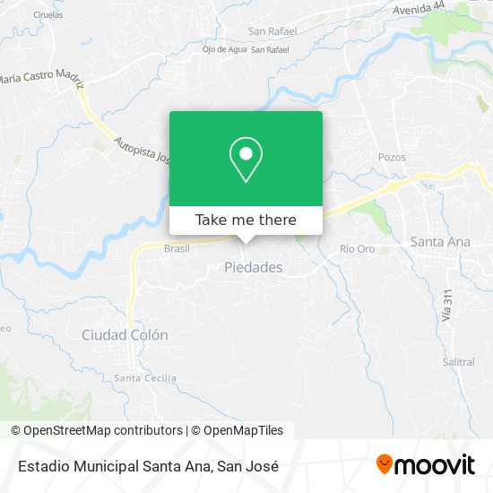 Estadio Municipal Santa Ana map