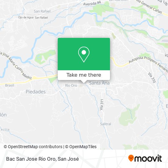 Bac San Jose Rio Oro map