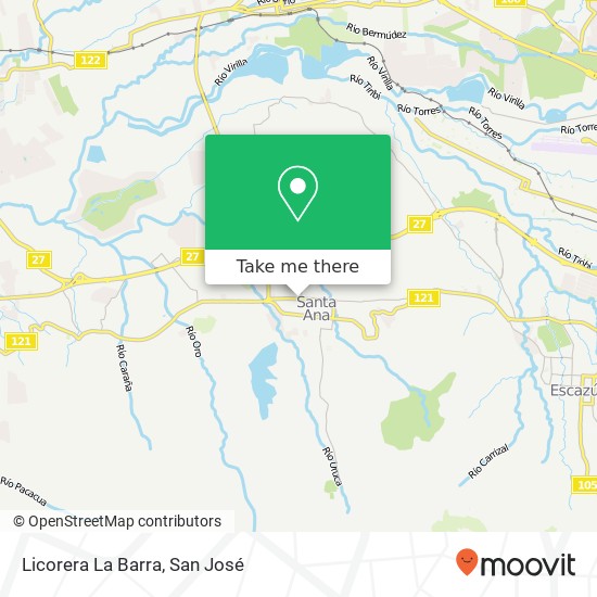 Licorera La Barra map