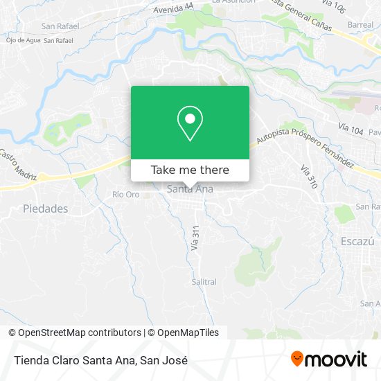 Mapa de Tienda Claro Santa Ana