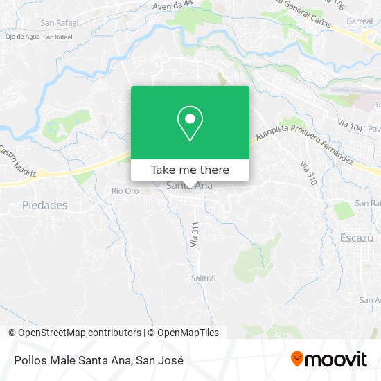 Pollos Male Santa Ana map