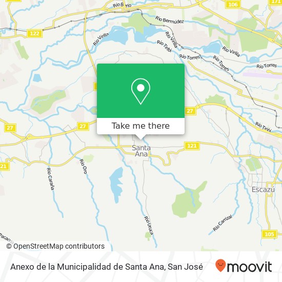 Anexo de la Municipalidad de Santa Ana map