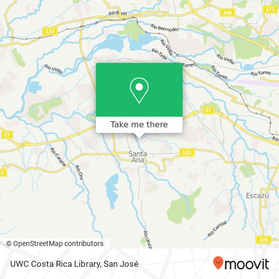 UWC Costa Rica Library map