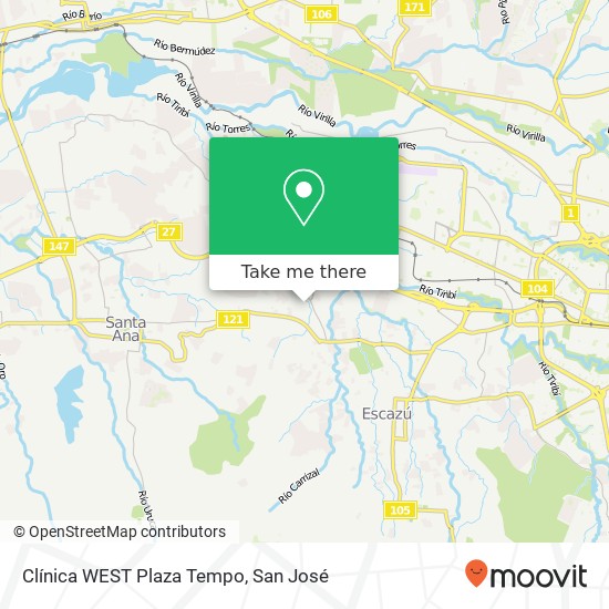 Clínica WEST Plaza Tempo map