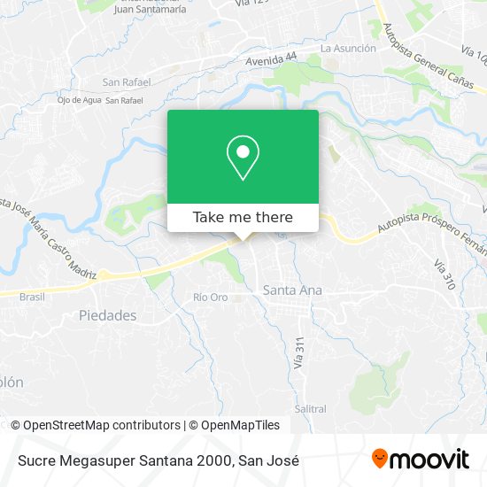 How to get to Sucre Megasuper Santana 2000 in Santa Ana by Bus?