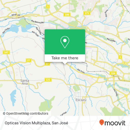 Opticas Vision Multiplaza map