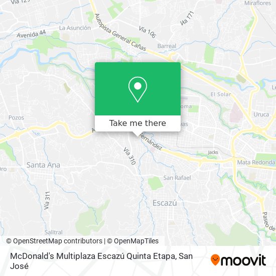 McDonald's Multiplaza Escazú Quinta Etapa map
