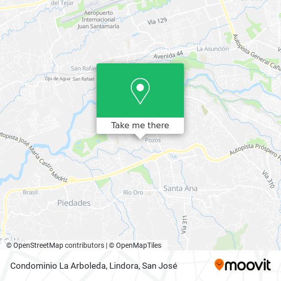 Condominio La Arboleda, Lindora map