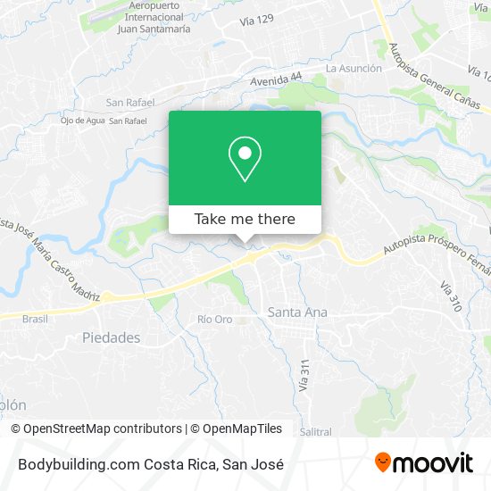 Bodybuilding.com Costa Rica map