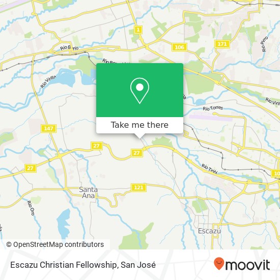 Escazu Christian Fellowship map