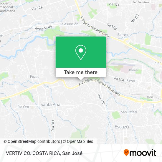 VERTIV CO. COSTA RICA map