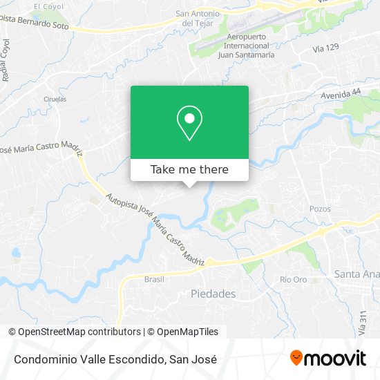 How to get to Condominio Valle Escondido in Santa Ana by Bus?