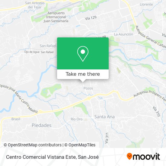 Mapa de Centro Comercial Vistana Este