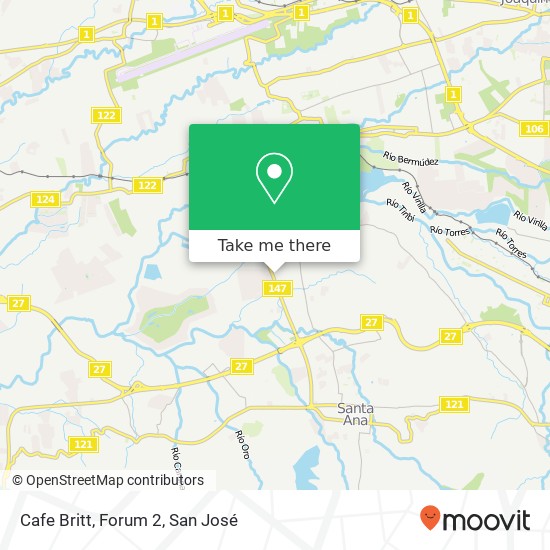 Cafe Britt, Forum 2 map
