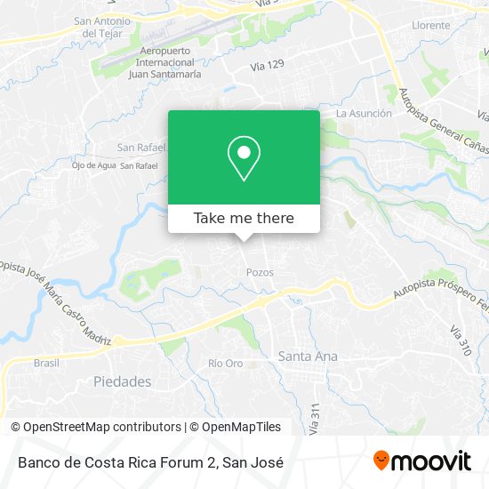 Banco de Costa Rica Forum 2 map
