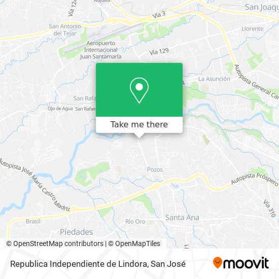 Republica Independiente de Lindora map