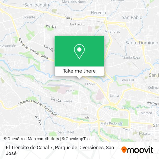 El Trencito de Canal 7, Parque de Diversiones map