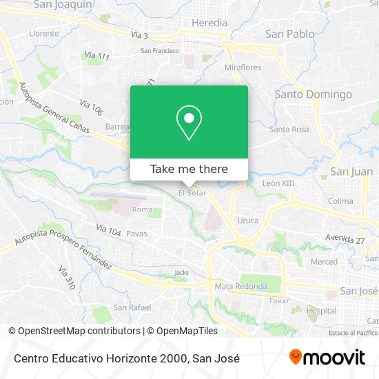 Centro Educativo Horizonte 2000 map