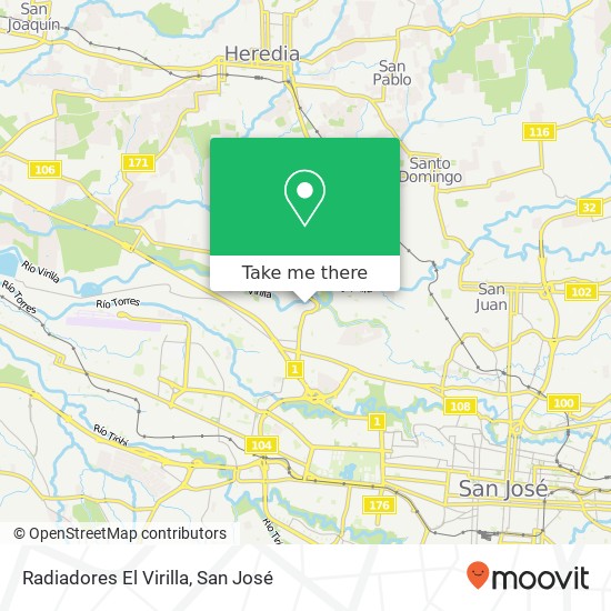 Radiadores El Virilla map