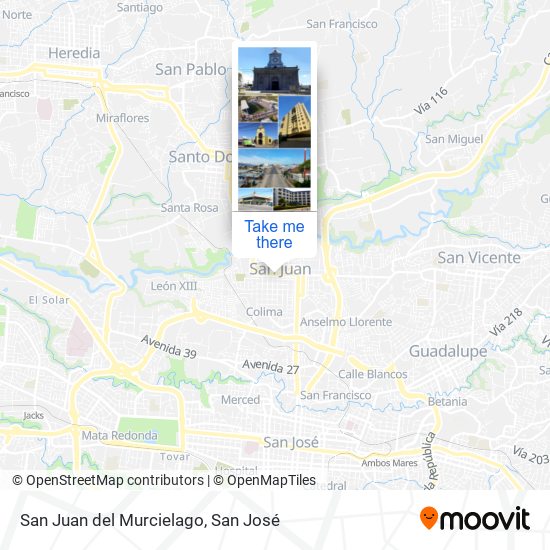 San Juan del Murcielago map