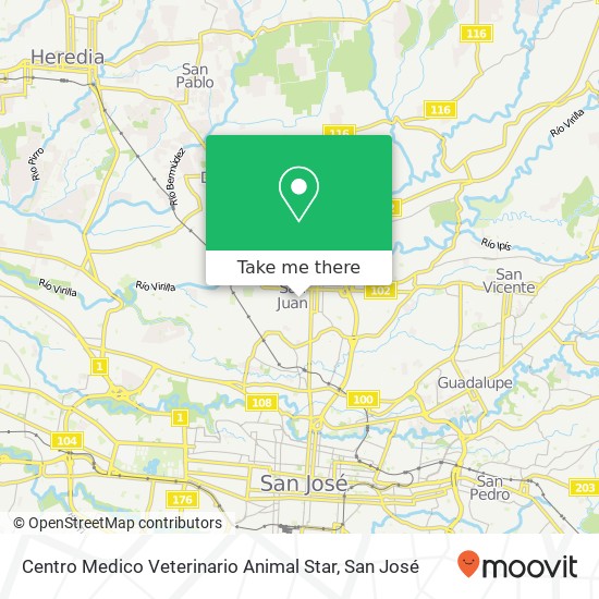 Mapa de Centro Medico Veterinario Animal Star